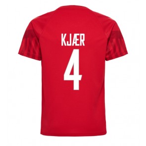 Danmark Simon Kjaer #4 Hjemmedrakt VM 2022 Kortermet